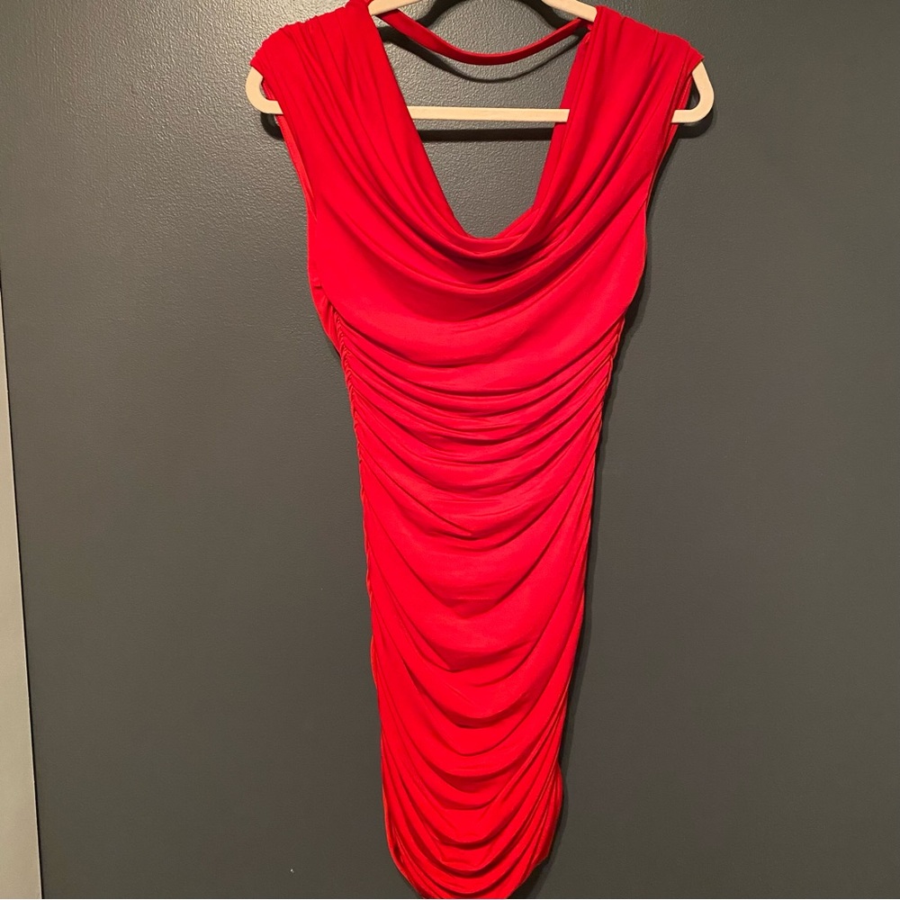 Express rouched form fitting dress